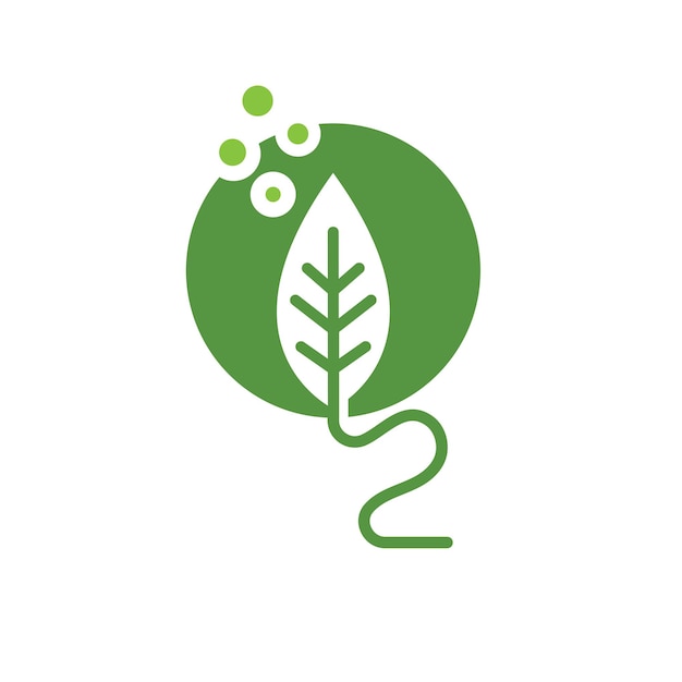 Oxygen icon vector leaf concept design template