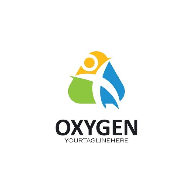 Oxygen icon vector with people concept design web