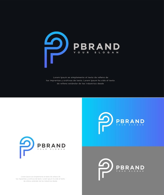 Vector p letter logo icon brand identity sign p letter symbol template