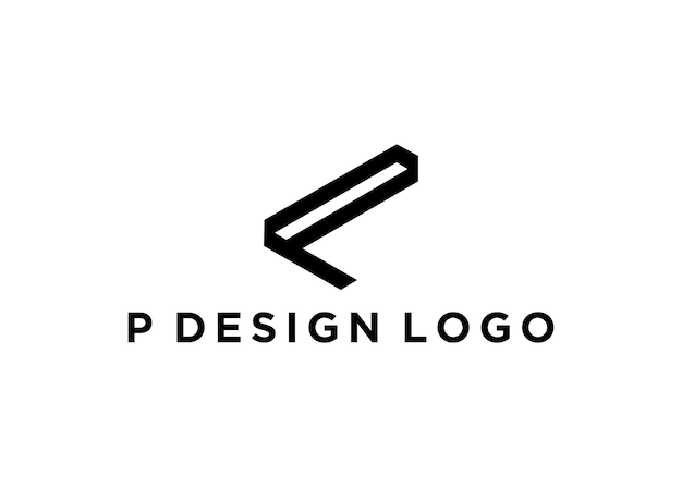 p logo design vector illustration