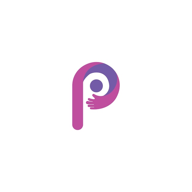 P logo and people design