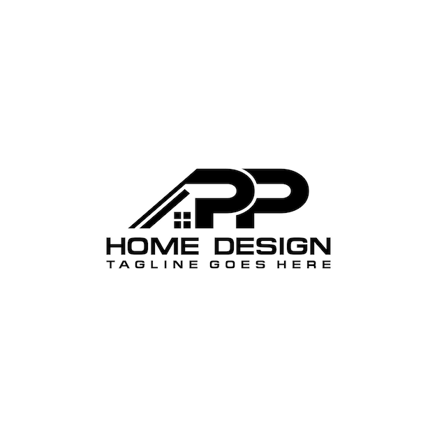 P P initial home or real estate logo vector design