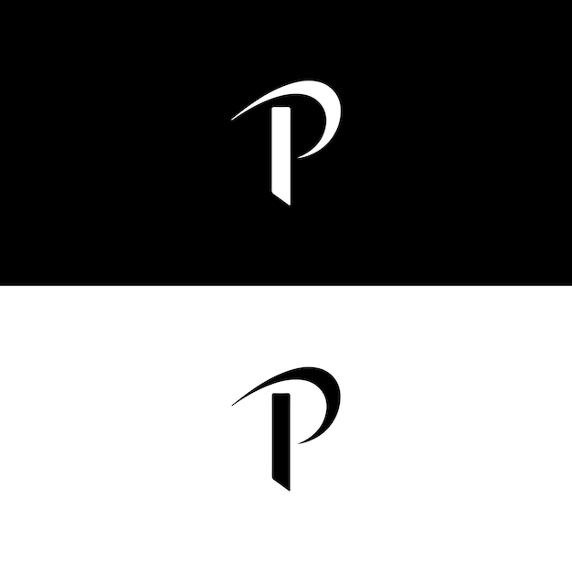 p vector logo template