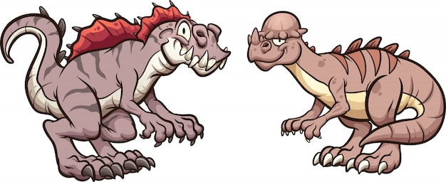 Pachycephalosaurus and acrocanthosaurus