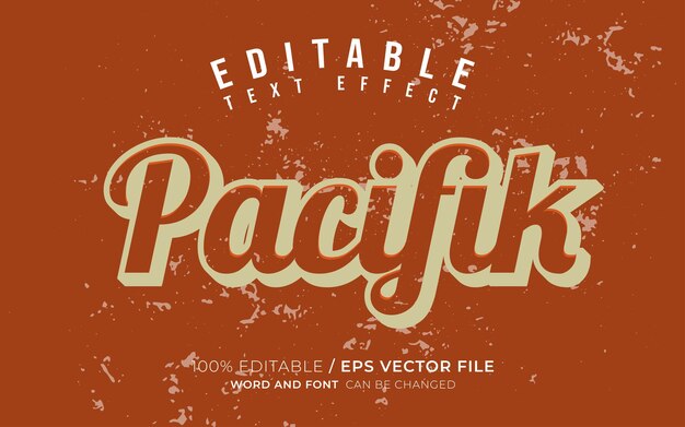 Pacifik Vintage Editable Text Effect