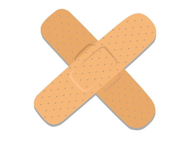 Vector a pack of adhesive plasters with a patch.