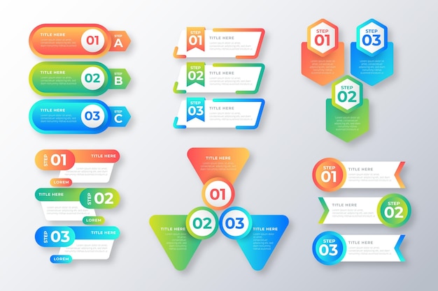 Pack of colorful infographic elements