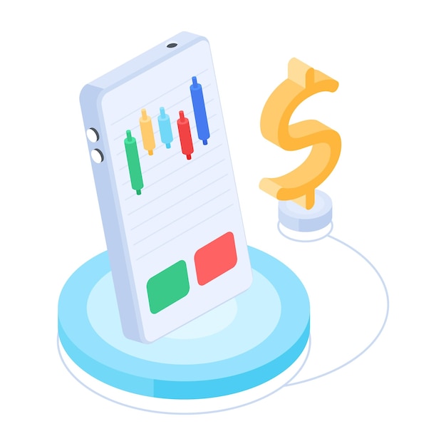 Pack of Financial Analysis Isometric Icons