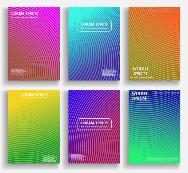 pack of gradient cover templates