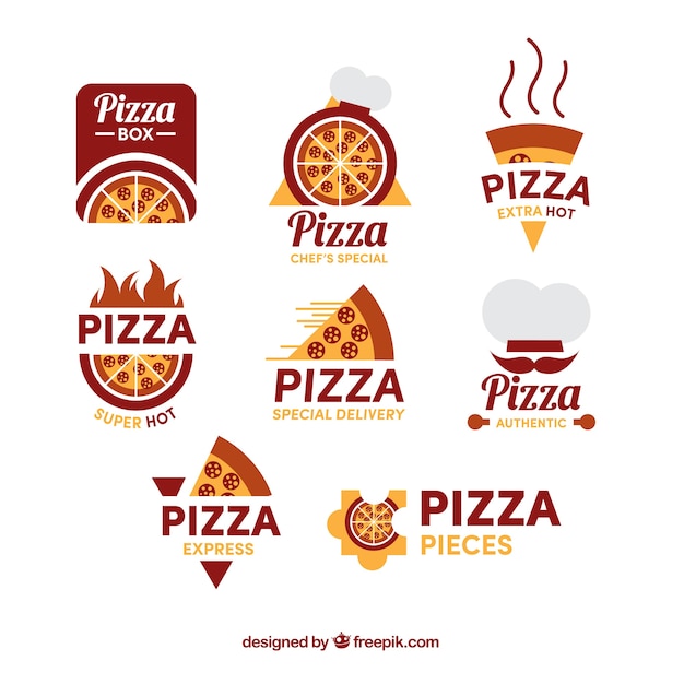 Pack of pizzeria logos