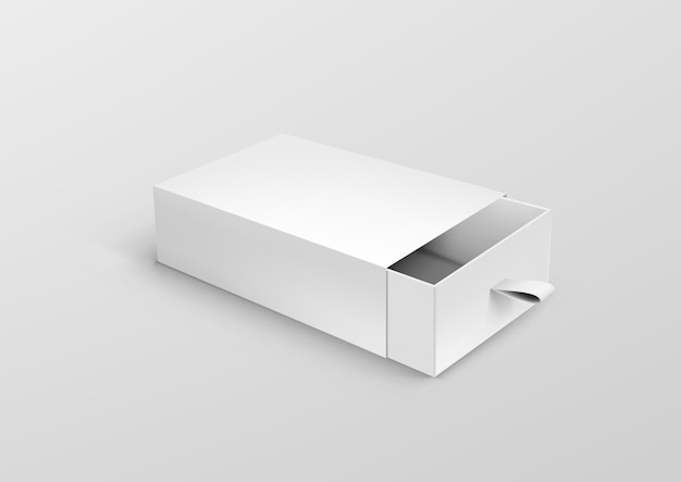 Package Cardboard Ribbon Pull And Slide Drawer Box