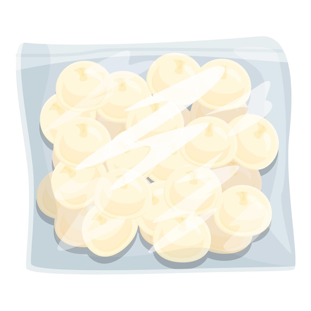 Package of fresh white eggs illustration