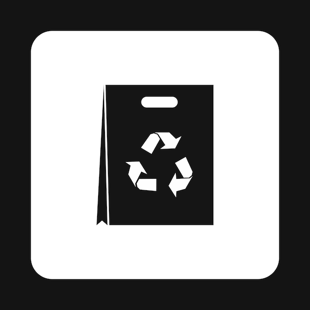 Package recycling icon in simple style isolated on white background Packaging symbol