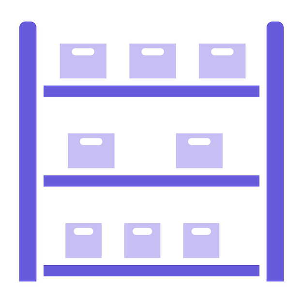 Vector package shelf icon