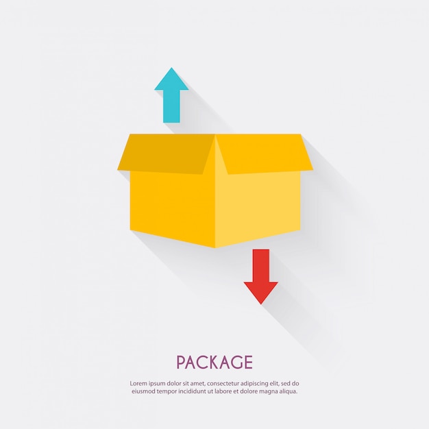 Package. Warehouse icons logistic blank and transportation, storage   illustration.