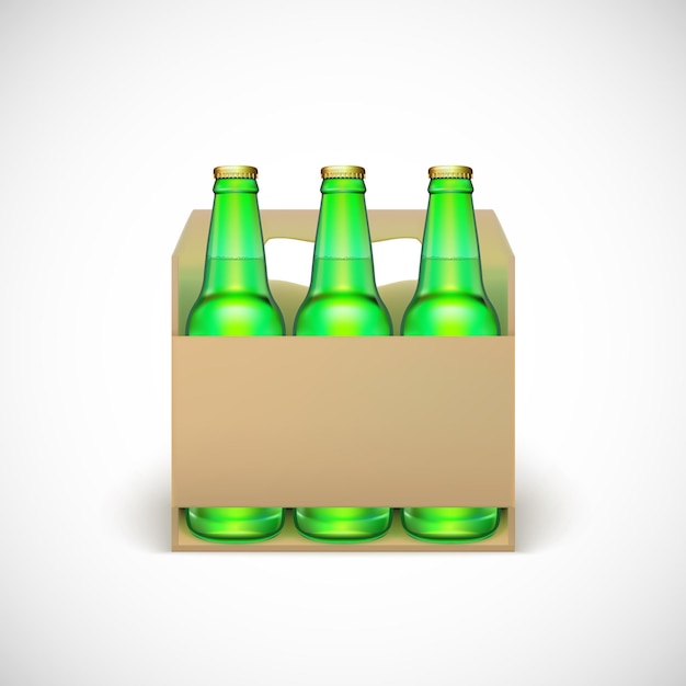 Packaging of beer, isolated on white background. Vector illustration for your business