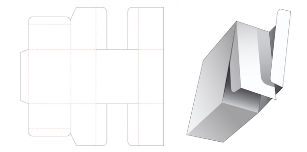 Packaging box die cut template