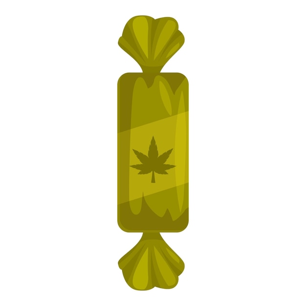 Vector packaging for cannabis edibles showing a marijuana leaf