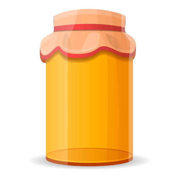 Packed honey jar icon Cartoon of packed honey jar vector icon for web design isolated on white background