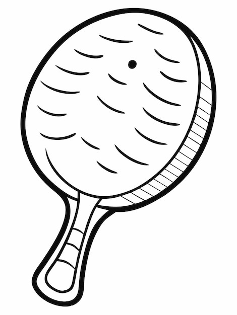 Paddle Ball colouring book pages for children and adults with vector design