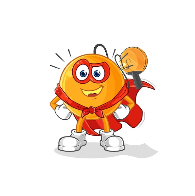 Paddle ball heroes vector cartoon character