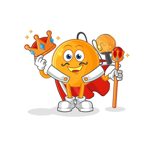 Paddle ball king vector cartoon character