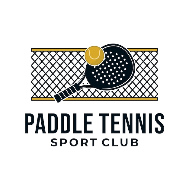 paddle tennis sport graphic template. paddle ball icon game tournament illustration.