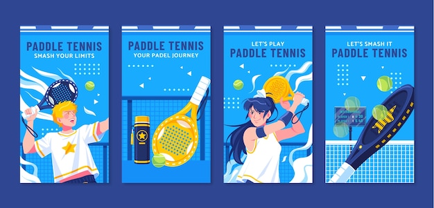 Vector paddle tennis template design