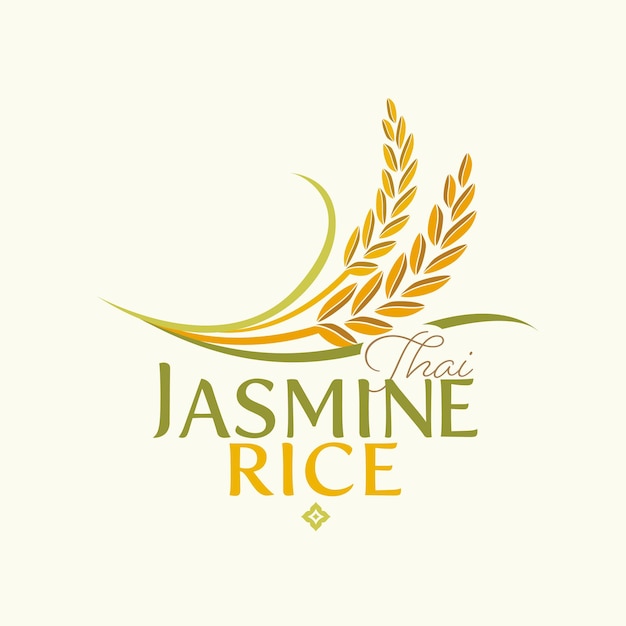 paddy rice premium organic natural product banner logo vector design