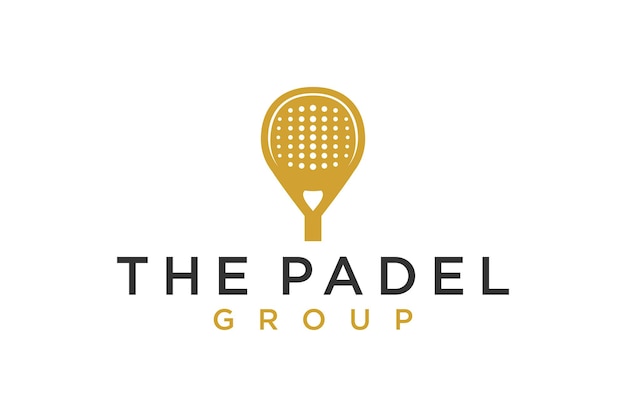 Padel sport racket logo design icon symbol illustration tennis paddle