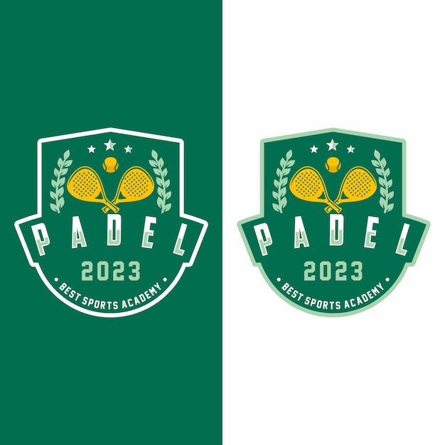 Padell badge logo in modern minimalist style