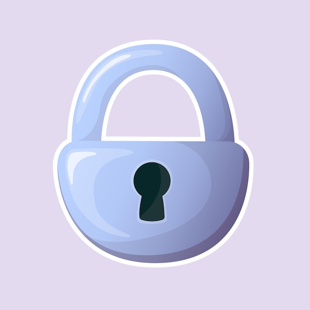 padlock game interface in cartoon style