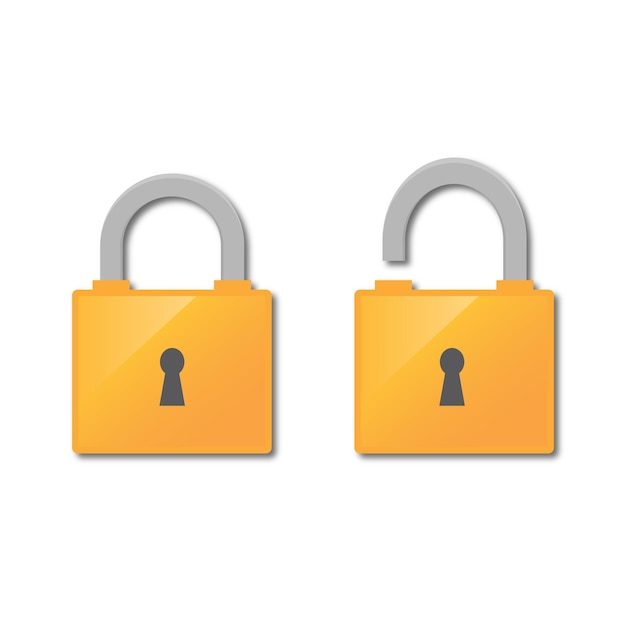 padlock vector template