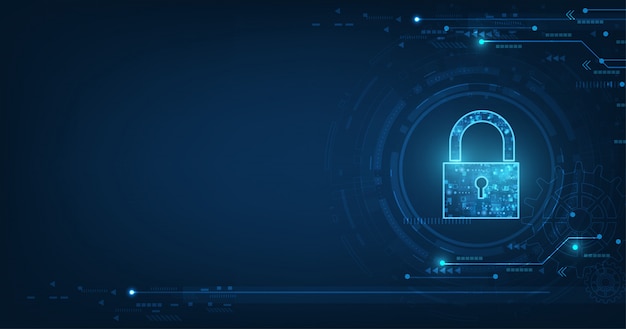 Padlock With Keyhole icon in personal data security Illustrates cyber data or information privacy idea.