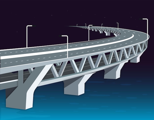 Padma bridge in Bangladesh illustration