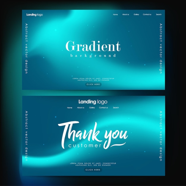 Page design inspiration with abstract background Shades of blue gradient background pattern