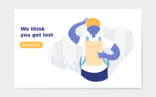 page not found illustration landing page