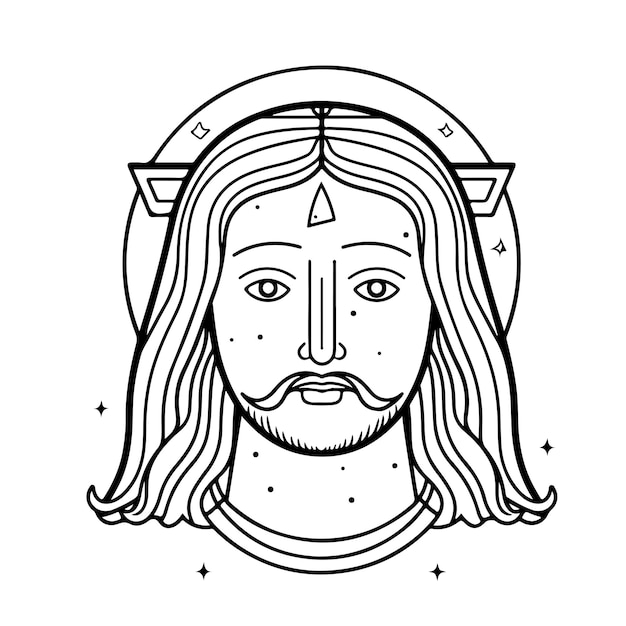 page line drawing yesus day