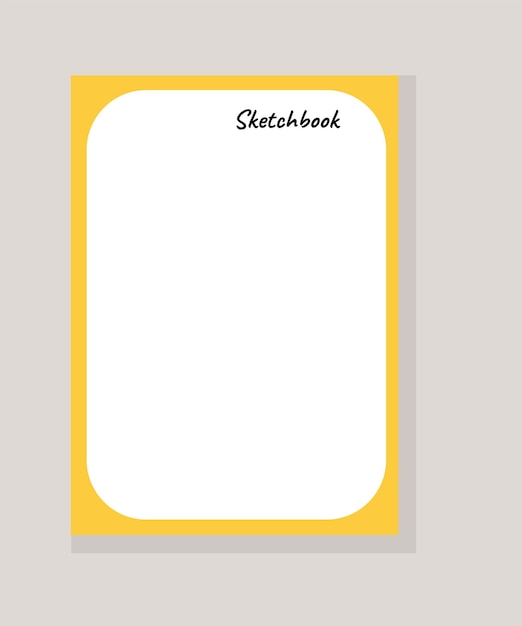 Page for notebook yellow sketchbook Vector illustration