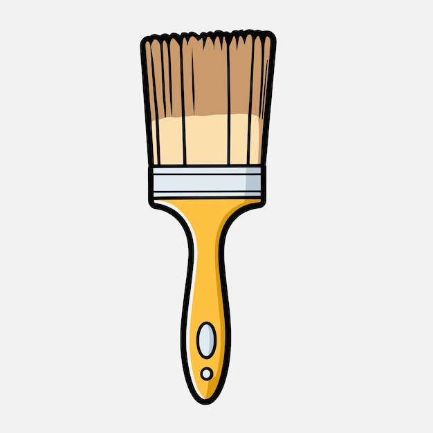 Pain brush clipart vector illustration