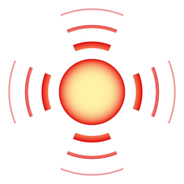 Pain point Red hurt symbol Ache circles