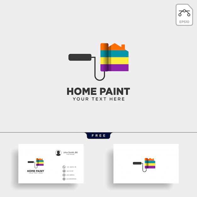 Vector paint brush colorful logo template vector icon element