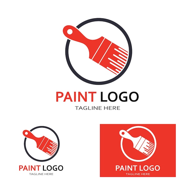 Paint brush logo and symbol vector image