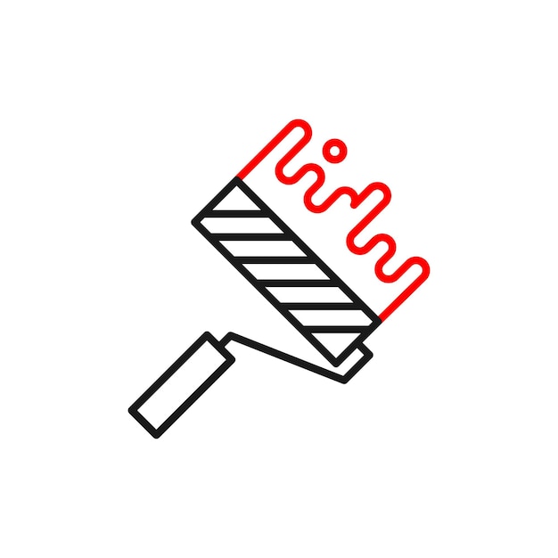 Paint brushes line icon