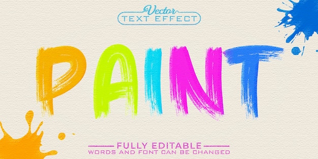 Paint Colors Editable Text Effect Template