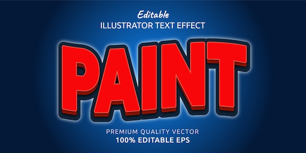 Paint Editable Text Style Effect