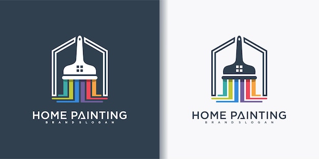 Paint house logo design for business and construction Premium Vector part 2