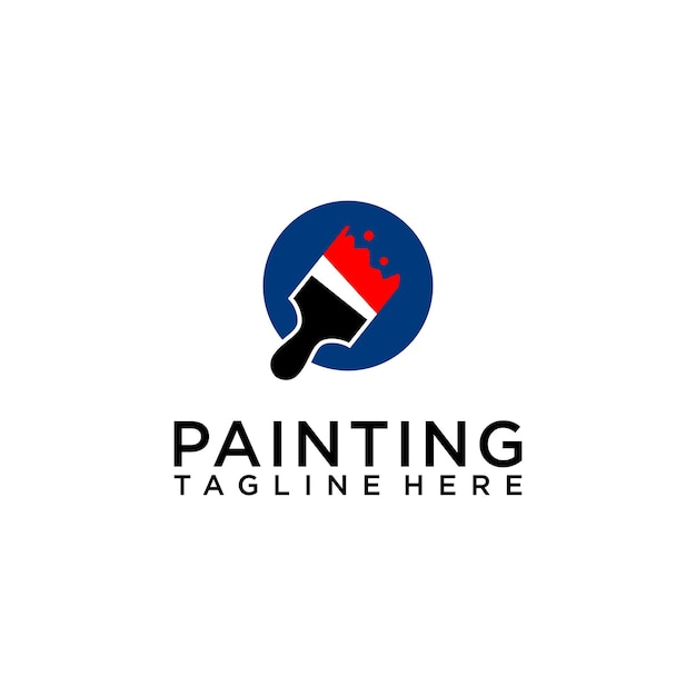 Paint logo concept isolated in white background