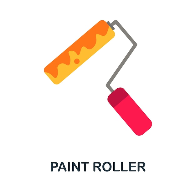 Paint Roller icon Simple element from construction collection Creative Paint Roller icon for web design templates infographics and more