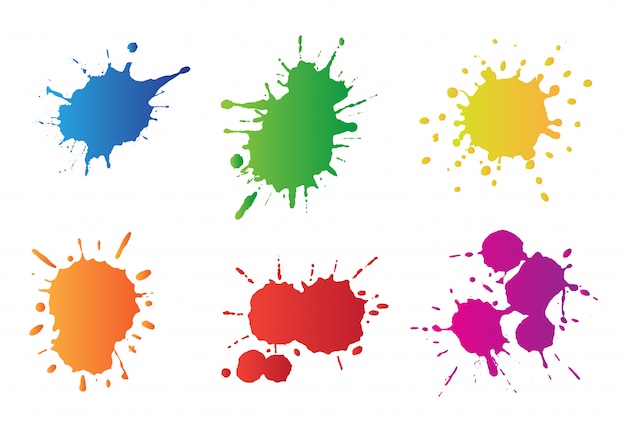 Paint splatters set